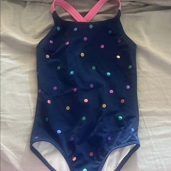 Boden Pink and Navy Swimsuit - Picture 1 of 3